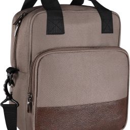 Milk Grey-Chocolate Faux Leather & PVC with Detachable strap Tiffin bag DS-TB18 Lunch Bag-image-11