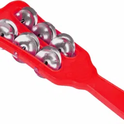 Plastic Red Manjira Three line Music Instrument for kirtan, Bhajan Kartal Instrument-image-15