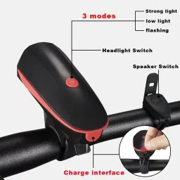 3 MODE CYCLE LIGHT WITH HORN LED Front Light-image-2