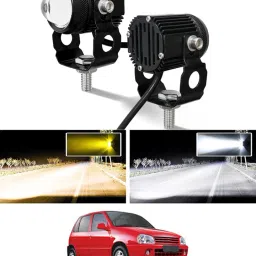 Twin Mini LED Lights High/Low Beam Amber and White For Zen Maruti Suzuki 2004 Fog Lamp Car, Motorbike, Truck, Van LED for Maruti Suzuki (12 V, 55 W)-14