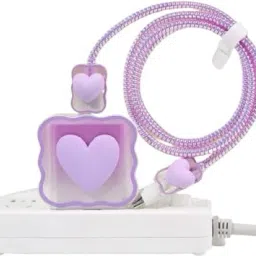 AIFEI Compatible for iPhone Charger Cover PURPLE HEART for 18-20W Full ProtectionCASE Cable Protector-image-50