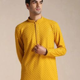 Kurta set for men Self Design Kurta, Salwar & Dupatta Set-image-25