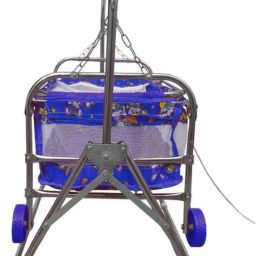 style Jhula, swing for new born with wheels and net Bassinet image 2