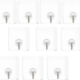 Waterproof Adhesive Wall Hooks Strong Plastic Hangers for Robes Coats Keys Bags Hook 1-7