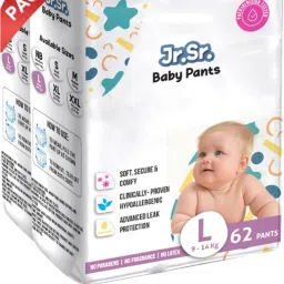 Baby Diaper Pants with Advanced Leak Protection | Soft & Comfortable | Pack of 2 - L-24