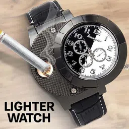 heyday enterprises USB Lighter Watch For Smoking For Men & Boys Lighter Watch For Cigarettes Fancy Visit Website www.myfirstdot.com Pocket Lighter image 3