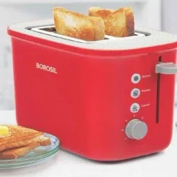 borosil Red Pop-up Toaster 800 W Pop Up Toaster image 4