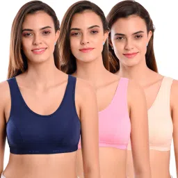 Pack of 3 Women Sports Non Padded Bra-image-111