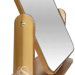 Mirror Vanity Table Stand Mirror Swivel Bamboo Mirror for Bedroom Bathroom Desk-image-37