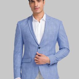 Men Checkered Single Breasted Casual Blazer-image-75