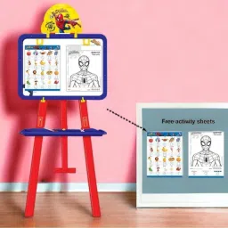 jayaansh traders 5 in 1 Dual Side Eazel Board Black & Marker Board With Stand Educational Board. image 3