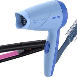 PHILIPS Hair Dryer 8142 + Straightener 8302 with Hair Brush Personal Care Appliance Combo-image-4