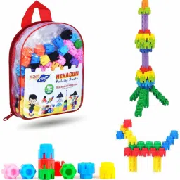 Learning Educational Hexagon Building Block Set of 150 Pcs For Kids Multicolor-57