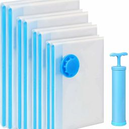 Storage (1 Jumbo/1 Large/1 Medium/1 Small) for Clothes Manual Vacuum Bag Sealer-15
