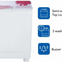 haier 8.5 kg Semi Automatic Top Load Red, White image 3