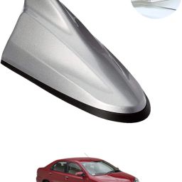 Unique New Design Shark Shape Waterproof Silver Shinny Antenna For Car-99 Universal Silver Waterproof Car Roof Shark Antenna-99 Satellite Vehicle Antenna-image-80