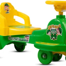 Baby Swing Car Tuk-Tuk Ride On Toy With Music, Sound Backrest & Comfortable Seat-17