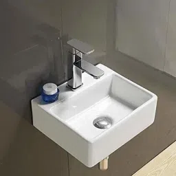 Wall Mounted And Table Top Wash Basin Table Top Wall Mounted Premium essel Sink Slim Rim for Bathroom 13x12 Inch Wall Hung Basin-image-23