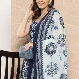 Women Pure Cotton Kurta Pant Dupatta Set-picture-21