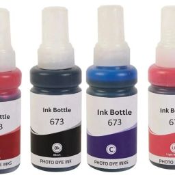 kalar 673 Refill Ink for Epson L800 , L805, L1800 Printer (C/M/Y/BK/LC/LM) - 70g x 6) Black + Tri Color Combo Pack Ink Bottle-image-52