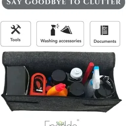 freddo Car Trunk Organiser Boot Storage Utility Tool Bag - SMALL-Black Color Trunk Organizer image 3
