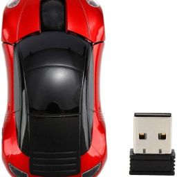 microware Mini 2.4Ghz Wireless Optical Mouse Mice Car Shape USB Receiver for PC Laptop Notebook USB Receiver Wireless OpticalGaming Mousewith Bluetooth image 2