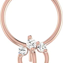 avsar Sadhika 14kt Cubic Zirconia Rose Gold Nose Wire-image-8