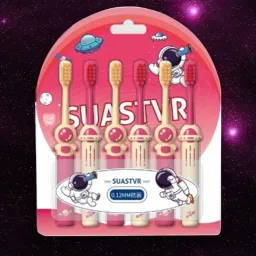 Astronaut And Space Theme Toothbrush For Kids Tongue Cleaning and Gum Protection Soft Toothbrush-picture-16