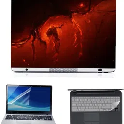 SDM portrait taxture ultra hd printed 3d laptop skin sticker with screen card , key guard Combo Set-picture-24