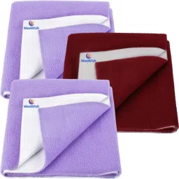 Waterproof, Cotton, Fleece Dry Sheet, Reusable & Washable, (MEDIUM) - PACK OF 3-image-68