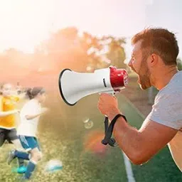 rexmon 30 Watts Handheld Megaphone with Recorder USB and Memory Card Input for Announcing; Talk; Record; Play; Siren; Music with Battery and Charger Outdoor, Indoor PA System image 2