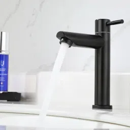 - TALL Black 12 inch Table Top Desk Mount Pillar Tap - For Bathroom/ Washbasin/ TableTop/ Basin/ Deckmount Pillar Tap Faucet-13
