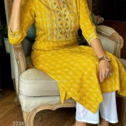 Women Viscose Rayon Kurta Pant Set-image-50