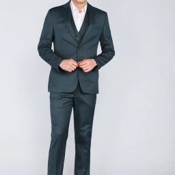 Men 3PC NOTCH REV W/C BASIC TRSR - S.SLIM FT Self Design Suit-image-92