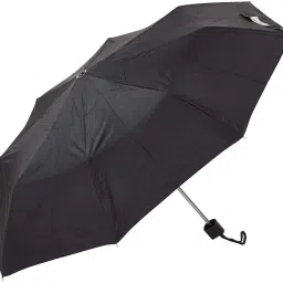 3 Fold (Raj) Polyster Black Umbrella-14