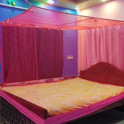 HDPE - High Density Poly Ethylene Adults Washable S298Mosquito Net for Double Bed Nylon for , Size-6x6 FT Color-Red Mosquito Net-image-73
