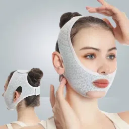 Facial Slimming Belt, Double Chin Reducer Reusable V-Shape Face Mask (32) Face Shaping Mask-11