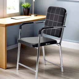 Executive Comfortable Study Computer Home Visitor Chair with arms Leatherette Office Visitor Chair-24