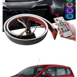 Carbon Fibre LED Rear Spoiler with Remote Control for Car Trunk Universal Exterior Car LED Tail Light Strip fit for Roof, Wing, Brake Light, Turn Signal Light Spoiler Lip Kit m166 Car Fancy Lights-image-67