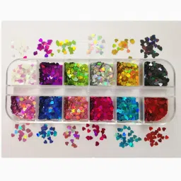 Nail Art 12 Styles Sequins Style Hearts Shape-image-24