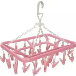 Plastic Ceiling Cloth Dryer Stand 360 Degree Portable & Rotatable 32 Clips Space Plastic Tie Hanger For Tie-20