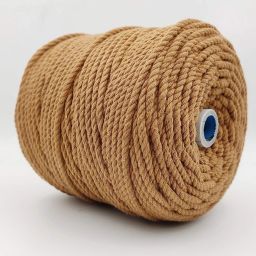 3Ply/Twisted Macrame (3mm,100Mtr.)Cotton Cord/Dori Thread Macrame (Dark Brown).-image-2