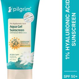 pilgrim Sunscreen - SPF 50 PA+++ 1% Hyaluronic Acid Sunscreen Gel | UVA/UVB/Bluelight Protection | Broad Spectrum-picture-34