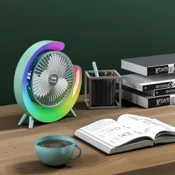 G-FAN 180 Degree Rotatable, USB Chargeable, Color Changing, Blade Sweep 200 3 Blade Table Fan-image-81