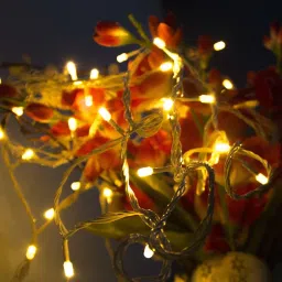 36 LEDs 10.64 m Yellow Steady Disco Rice Lights-17