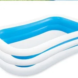 pulsbery Soft Inflatable Rectangular Baby Pool ,Multi Color image 2