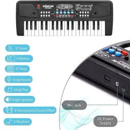 nilesawar A151 Piano Toy with Microphone, USB Power Cable & Sound Recording Function Best Birthday Gift for Boys and Girls Musical Instruments Latest Analog Analog Portable Keyboard image 3
