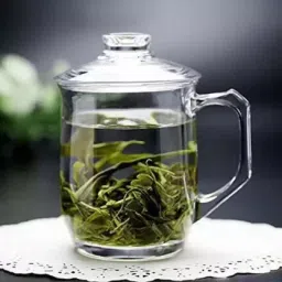 Unique Design Coffees with Lid Set of 1, Brewing Tea Glasss with Big Handle Glass Coffee Mug-image-53