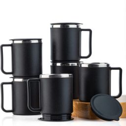 Pack of 6 Plastic, Steel Premium Quality Chai, Tea & Coffee Cup Set - Elegant & Durable for Daily Use-image-5