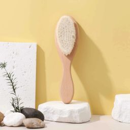 Baby Hair Brush for Infants, Soft Wooden Bristles for Gentle Grooming(0+ Months)-image-24